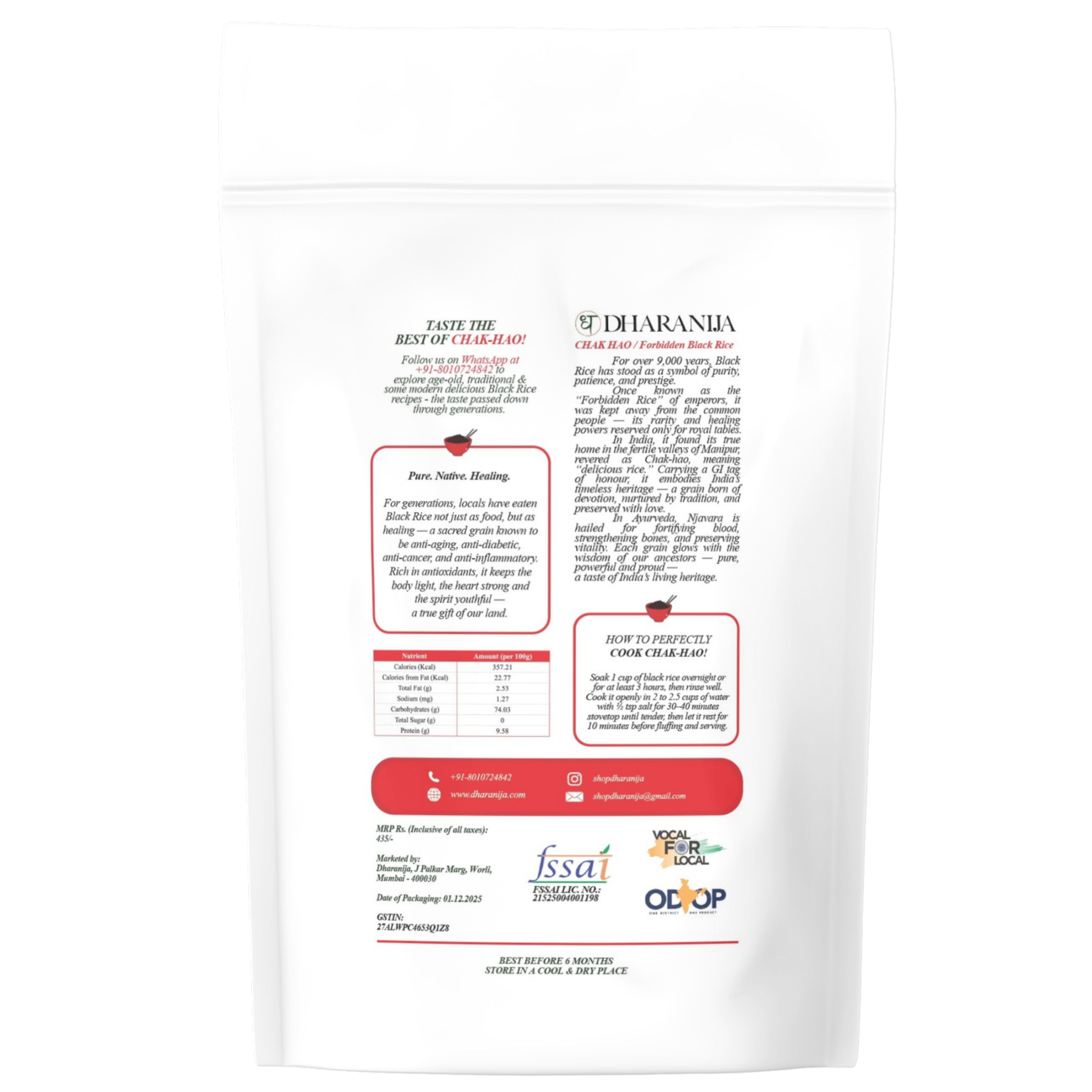 Dharanija Chak Hao | Forbidden Black Rice
